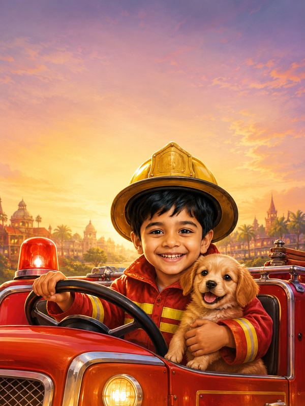 The Little Firetruck Driver